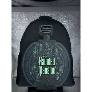 Loungefly Disney Haunted Mansion Glow in the Dark Mini Backpack Teal Black NWT